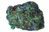 Sparkling Azurite Crystals With Malachite - Laos #142617-3